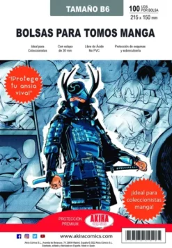 BOLSAS PARA MANGA: TAMAÑO B6-TANKOUBON AKIRA COMICS [PAQUETE 100 UDS]