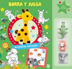 BORRA Y JUEGA: ANIMALES SALVAJES [RUSTICA]