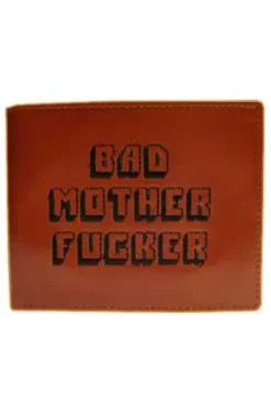 CARTERA: ESTILO BAD MOTHER FUCKER DE PULP FICTION (LETRAS COSIDAS IMITACION CUERO) [CAJA]