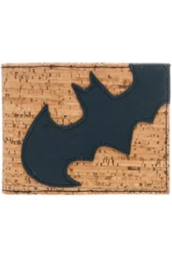 CARTERA: ESTILO BILLETERA CON LOGOTIPO BATMAN (COLOR CORCHO)