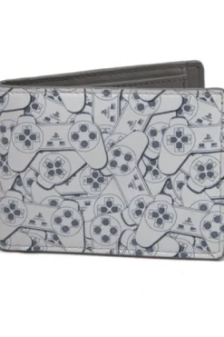 CARTERA: ESTILO BILLETERA ESTILO COLLAGE PLAYSTATION (COLOR GRIS)