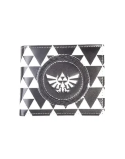 CARTERA: ESTILO BILLETERO LEYENDA DE ZELDA (COLOR BLANCO Y NEGRO CON LOGO TRIFORCE)