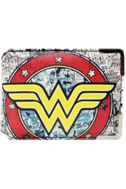 CARTERA: ESTILO TARJETERO WONDER WOMAN CLASSIC SERIES (COLLAGE DE ILUSTRACIONES)