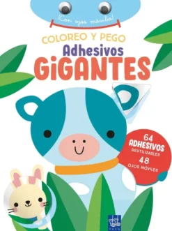 COLOREO Y PEGO ADHESIVOS GIGANTES: VACA [RUSTICA]