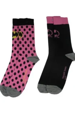DC COMICS: PACK 2 PARES DE CALCETINES DE MUJER (BATMAN PINK)