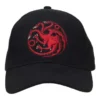 GORRA DE BEISBOL JUEGO DE TRONOS: TARGARYEN LOGO (COLOR NEGRO)