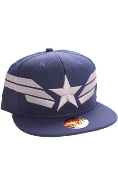 GORRA DE BEISBOL MARVEL: CAPITAN AMERICA LOGO (COLOR AZUL MARINO)