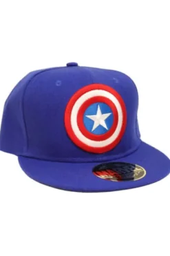 GORRA DE BEISBOL MARVEL: ESCUDO DEL CAPITAN AMERICA (COLOR AZUL)