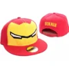 GORRA DE BEISBOL MARVEL: IRON MAN MASCARA (COLOR ROJO Y AMARILLO)