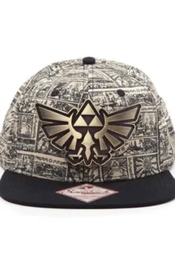 GORRA DE BEISBOL THE LEGEND OF ZELDA: LOGO EN CHAPA METALICA (COLOR OCRE ESTAMPADO)