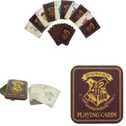 HARRY POTTER: BARAJA DE NAIPES HOGWARTS EN CAJA METALICA [CAJA]
