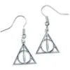 HARRY POTTER: PENDIENTES DEATHLY HALLOWS (BAÑADO EN PLATA)