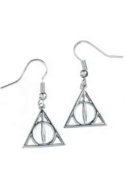 HARRY POTTER: PENDIENTES DEATHLY HALLOWS (BAÑADO EN PLATA)