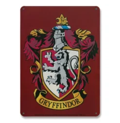 HARRY POTTER: PLACA DE CHAPA GRYFFINDOR 15 X 21 CM