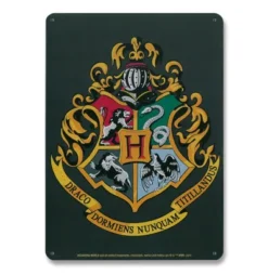 HARRY POTTER: PLACA DE CHAPA HOGWARTS LOGO 15 X 21 CM