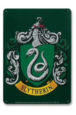 HARRY POTTER: PLACA DE CHAPA SLYTHERIN 15 X 21 CM