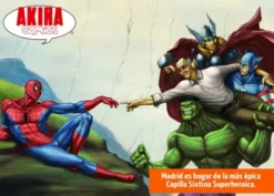 POSTALES AKIRA COMICS MODELO 08: LA CAPILLA SIXTINA SUPERHEROICA (TAMAÑO A6)