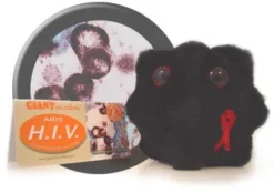 VIRUS DE INMUNODEFICIENCIA HUMANA (V.I.H) GIANTMICROBES ORIGINAL (PELUCHE 12-18 CMS)